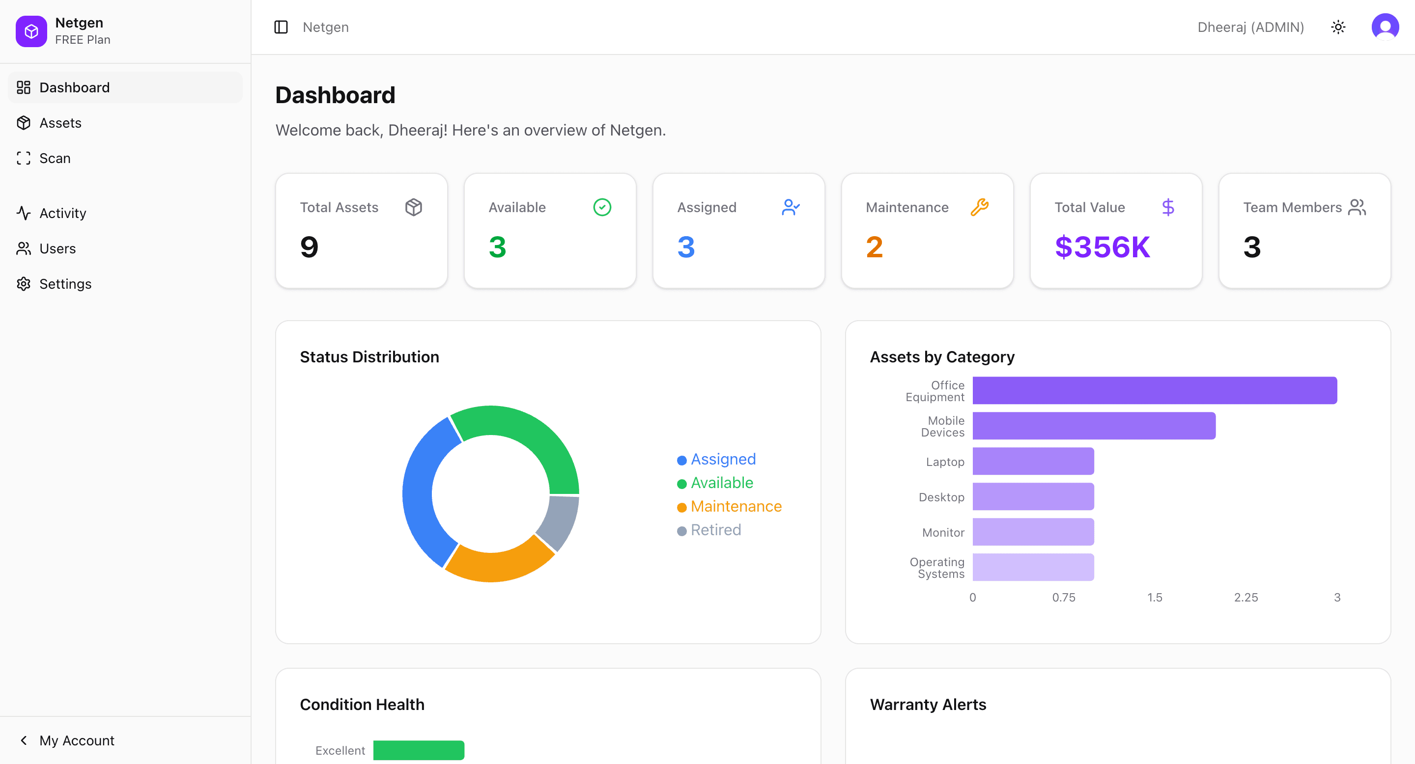Asset Management Tool screenshot 1